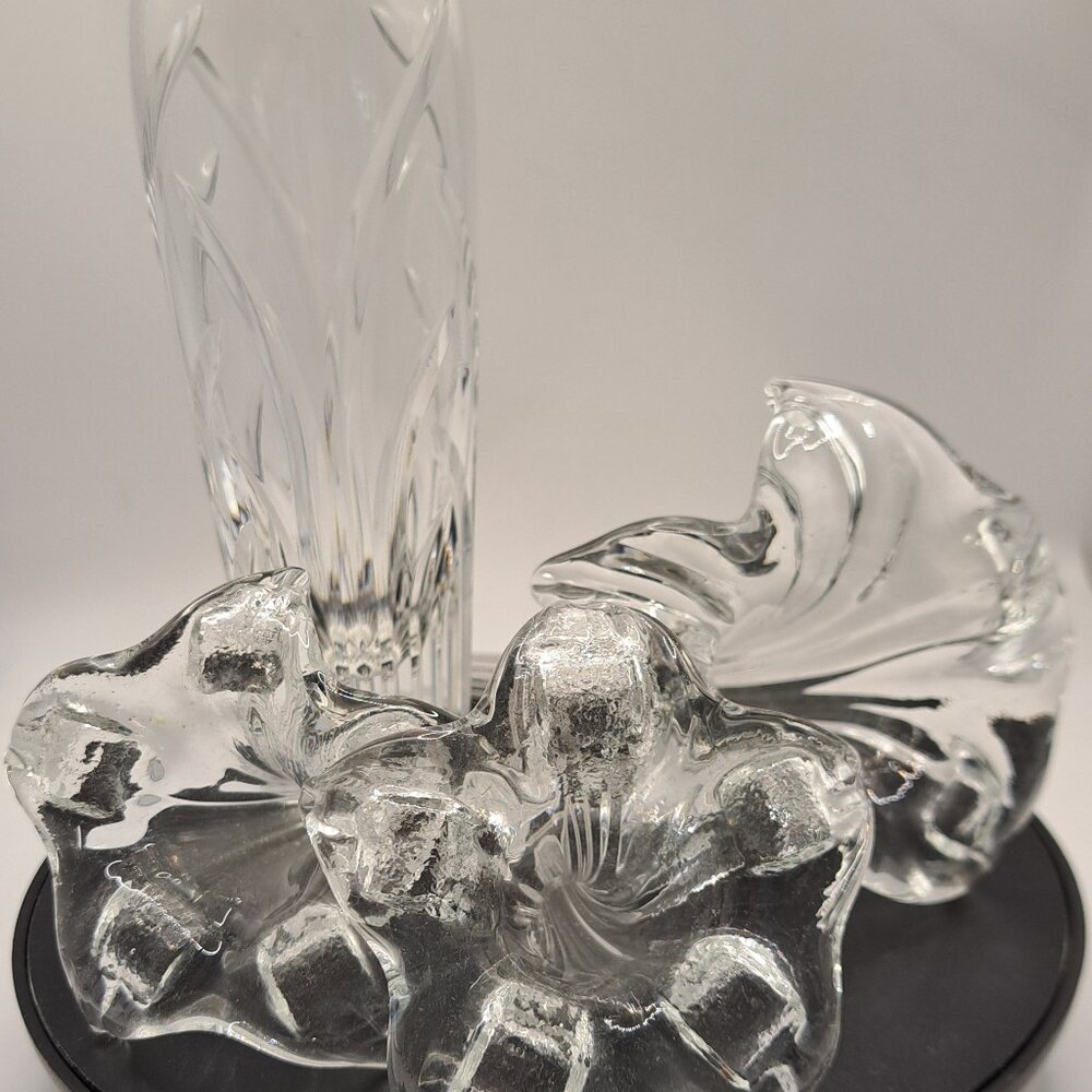 Lenox Lily Bud Vases Set 4 Large and Medium Lily Vases Bonus Lenox Saratoga Bud